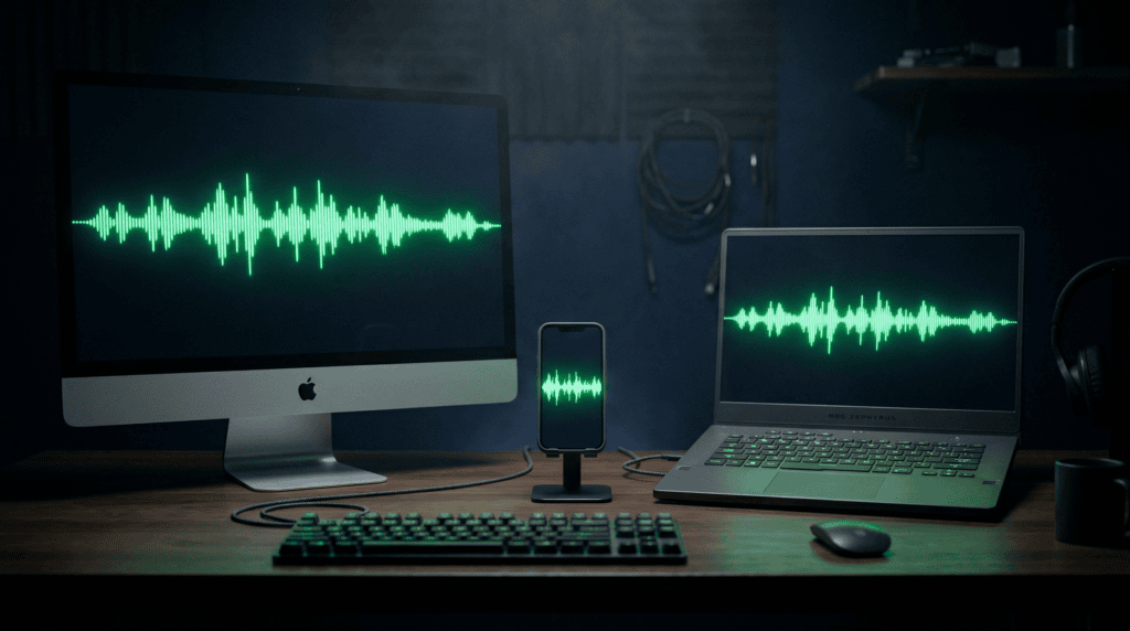 Голосовой ввод на разных платформах: Windows с CUDA, Mac с Apple Silicon M4 Pro, iPhone — сравнение производительности Whisper